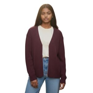 Preview International Women's Knit Full Zip Cardigan Sweater‎ Burgundy M
